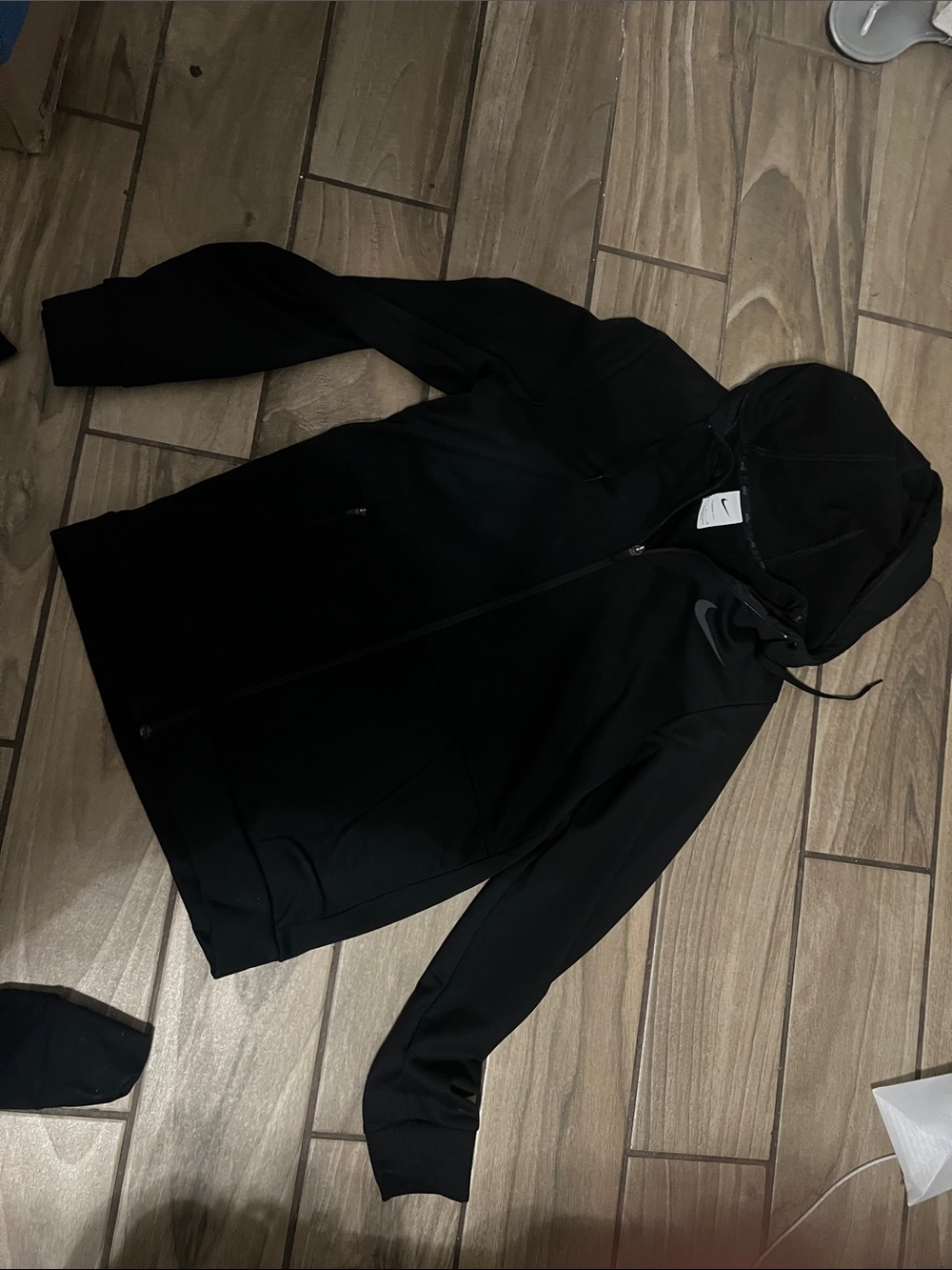 Nike Black Hooded Zip Windbreaker Jacket